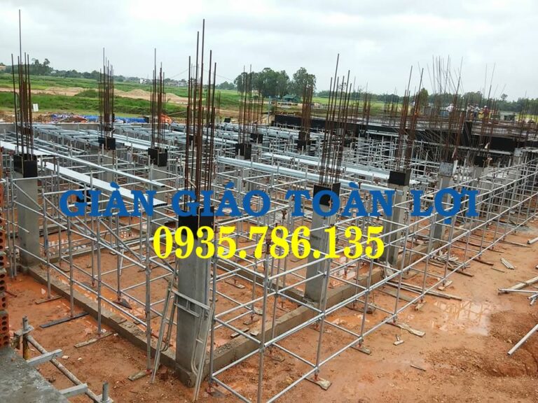 Các loại giàn giáo nêm ghép model thi công chống sàn trên công trình
