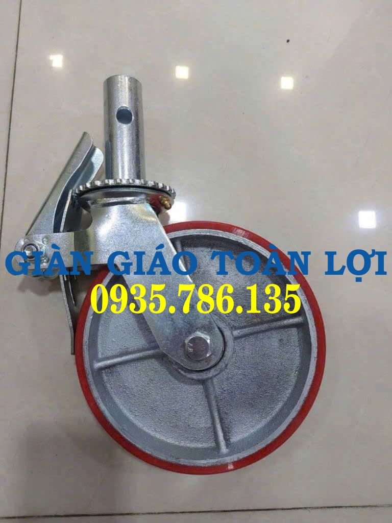Bánh xe giàn giáo D200 lõi PU tải trọng
