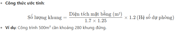 công thức tính giàn giáo nêm