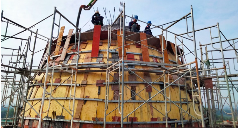 Cách Ghép cốp pha mái vòm để betong 2