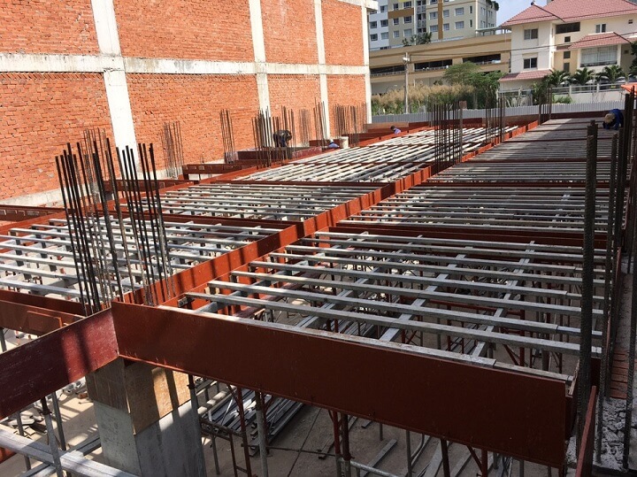 Cách đóng cốp pha thi công dầm sàn