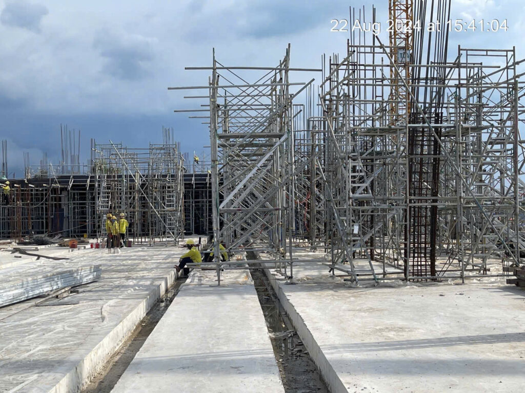 Mâm giàn giáo nặng bao nhiêu kg - Giàn giáo thi công kết hợp mâm